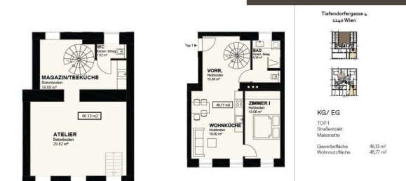 Квартира с 2 комнатами в Пенцинг, Австрия № 213243 24