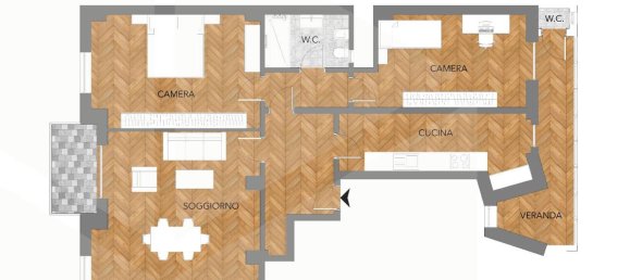 3غرفة شقة في Bari, Italy رقم 34273 3