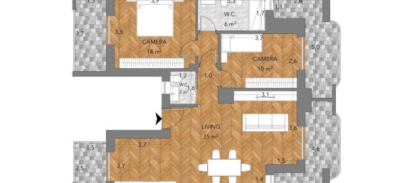 Квартира с 4 комнатами в Марино, Италия № 31441 28