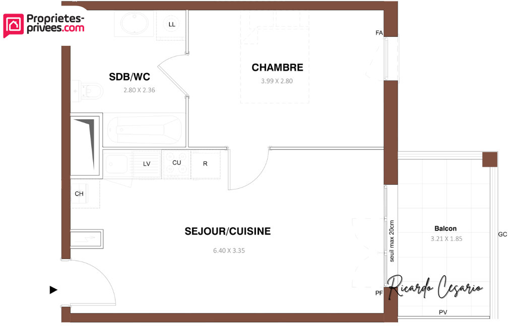 1 bedroom Apartment in Pontivy, France No. 45206