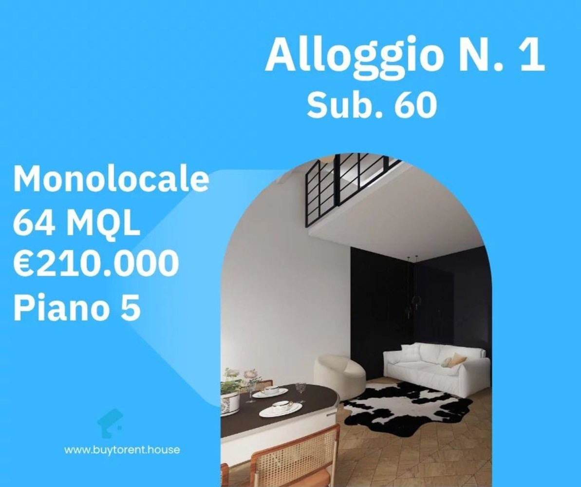 2 rooms Apartment in Turin, Italy No. 271218