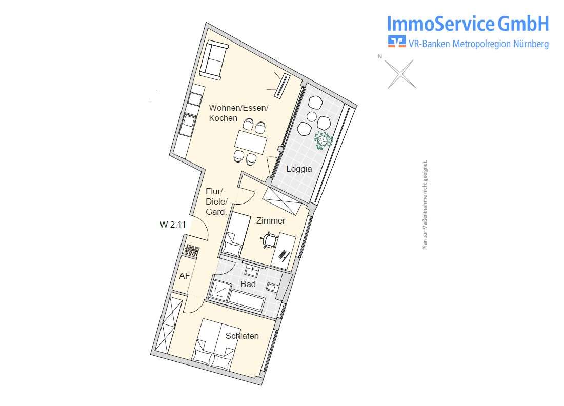 Apartamento de 3 habitaciónes en Nuremberg, Germany No. 127830