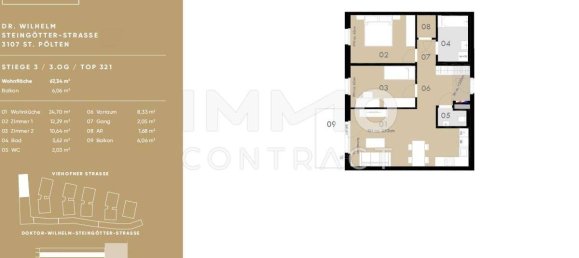 2 Schlafzimmer Wohnung in St. Pölten, Austria, Nr. 3526 24