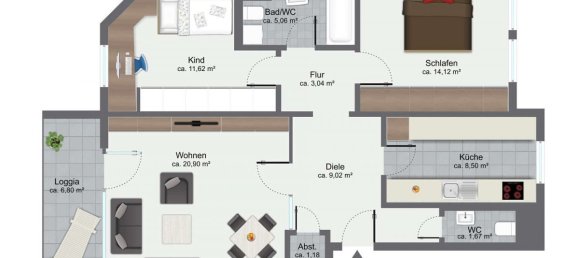 Apartamento de 2 dormitorios en Nuremberg, Germany No. 146162 15