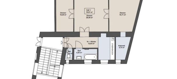 3-salle Appartement à Margareten, Austria No. 169488 12