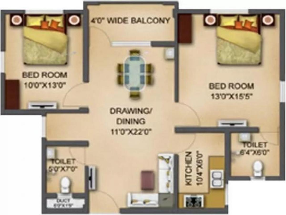 2 bedrooms House in Bhubaneshwar, India No. 67109