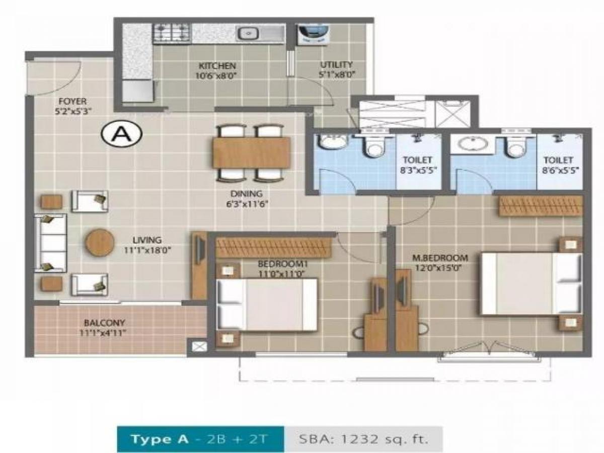 2 bedrooms House in Bangalore, India No. 3373