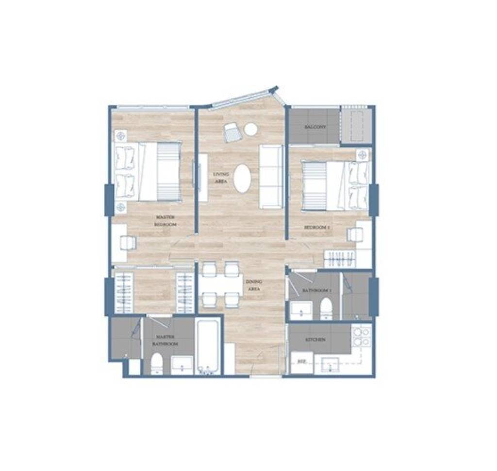 شقة 2 غرف نوم  في Chiang Mai, Thailand رقم 19649