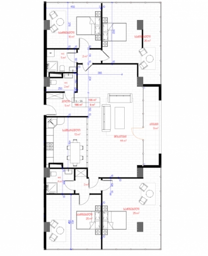 Apartamento de 4 dormitorios en Tbilisi, Georgia No. 46