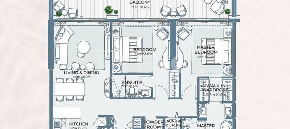 Apartamento T1 em Al Marjan Island, UAE N.º 101949 12
