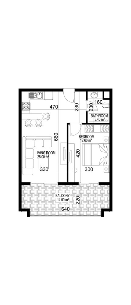 Wohnung 1+1 in Yekta Kingdom Premium, Mahmutlar, Turkey, Nr. 36378 1