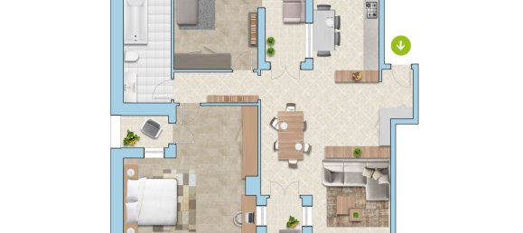 3 rooms Penthouse in Merate, Italy No. 5799 2