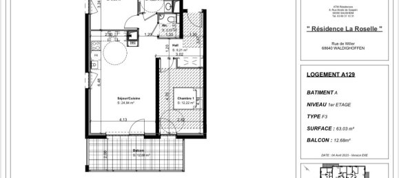 2 Schlafzimmer Wohnung in Waldighofen, France, Nr. 272446 8