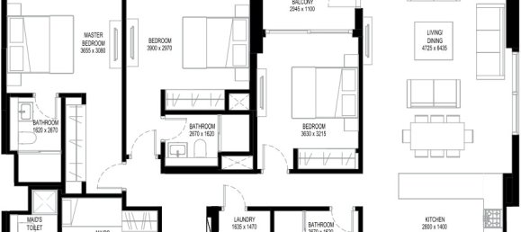 3 chambres Appartement à SOBHA HARTLAND, Meydan, UAE No. 59560 16