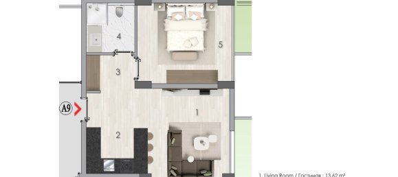 Apartamento de 2 divisões em Kargicak, Turkey N.º 22209 9