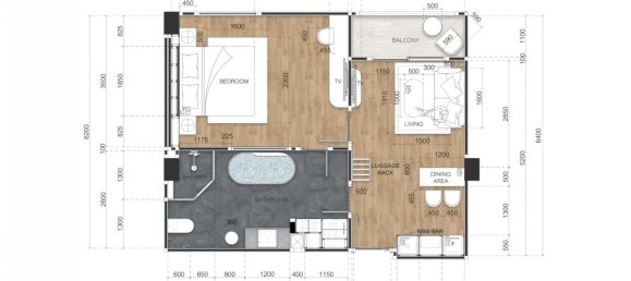 Apartamento com 1 quarto em condomínio em Chon Buri, Thailand N.º 30177 6