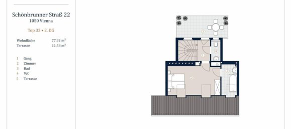 2-Zimmer Doppelhaus in Margareten, Austria, Nr. 100863 10