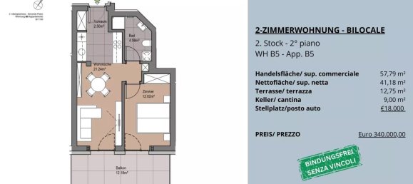 2-Zimmer Wohnung in Trentino-Alto Adige, Italy, Nr. 217443 10
