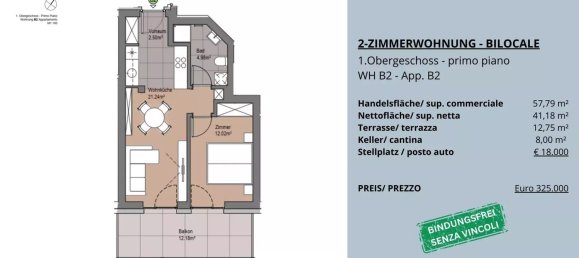 2-Zimmer Wohnung in Trentino-Alto Adige, Italy, Nr. 217443 9