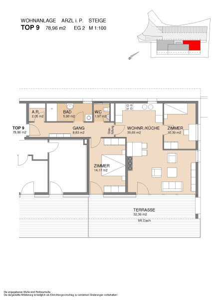 3 rooms Apartment in Arzl im Pitztal, Austria No. 86709