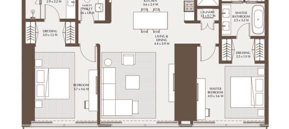 Apartamento T1 em DIFC, UAE N.º 121373 5