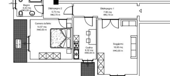 3-salle Appartement à Bergamo, Italy No. 6055 35