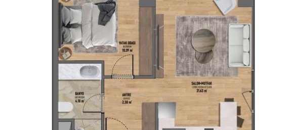 2 rooms Apartment in Istanbul, Turkey No. 13863 23