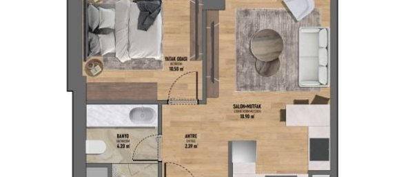 2 rooms Apartment in Istanbul, Turkey No. 13863 22