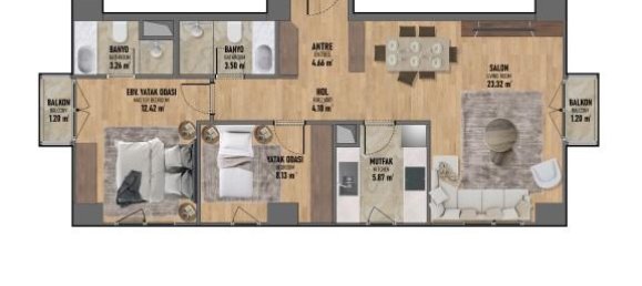 2 rooms Apartment in Istanbul, Turkey No. 13863 24