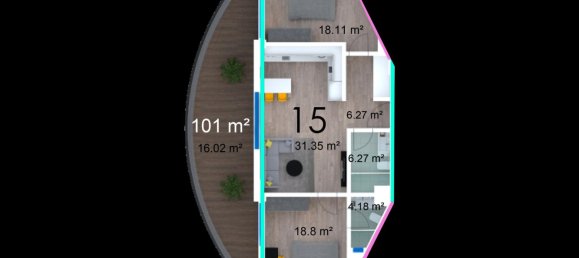 Appartement 2+1 à Gazipasa, Turkey No. 22823 19