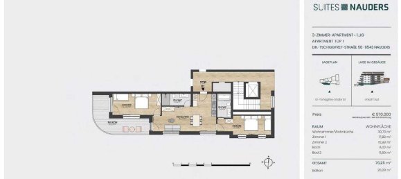 3 rooms Apartment in Nauders, Austria No. 175632 17