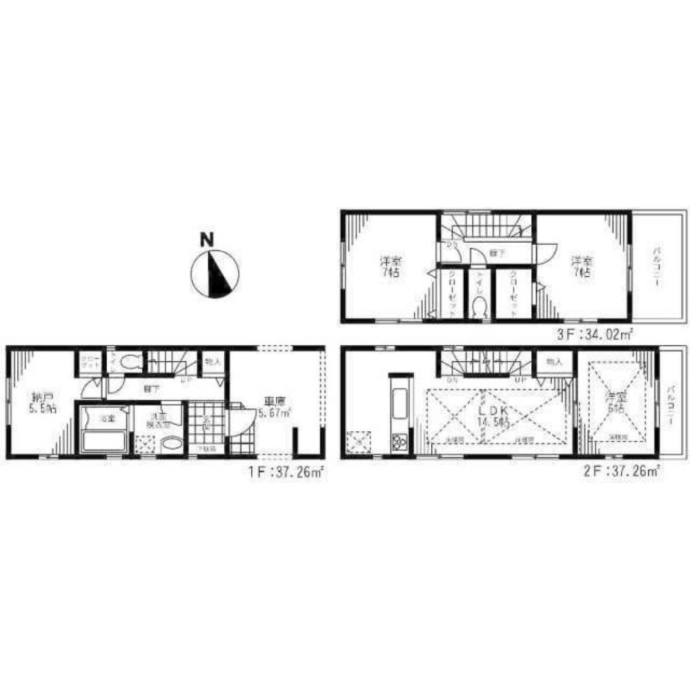 Casa de 3 dormitorios en Tokyo, Japan No. 3583