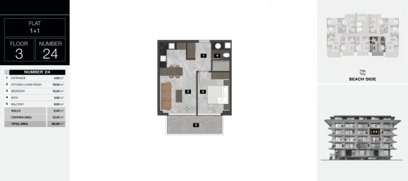 Apartamento de 2 habitaciónes en Kestel, Turkey No. 9919 21