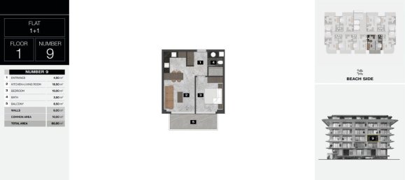 Apartamento de 2 habitaciónes en Kestel, Turkey No. 9919 16