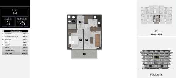 Apartamento de 2 habitaciónes en Kestel, Turkey No. 9919 22