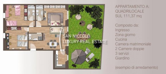 2 غرف نوم شقة في Florence, Italy رقم 212676 6