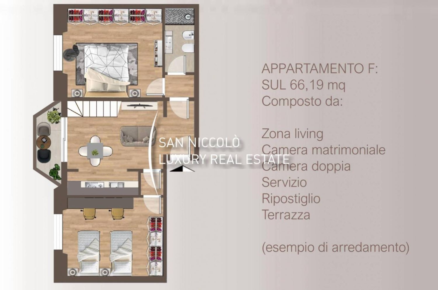 2 غرف نوم شقة في Florence, Italy رقم 212676