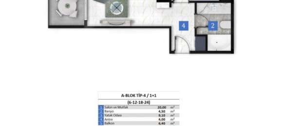 2 rooms Apartment in Kargicak, Turkey No. 10204 27