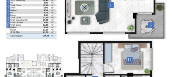 2 rooms Apartment in Kargicak, Turkey No. 10204 21