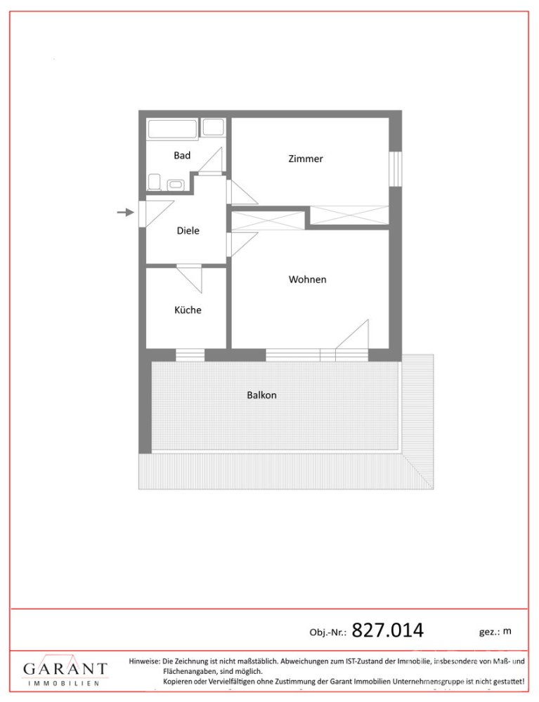 2-Zimmer Wohnung in Passau, Germany, Nr. 4556