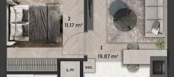 Apartamento 1+1 em Aksu, Turkey N.º 33486 16