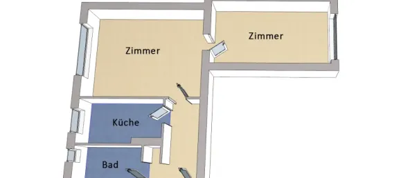 2-Zimmer Wohnung in Spandau, Germany, Nr. 82569 4