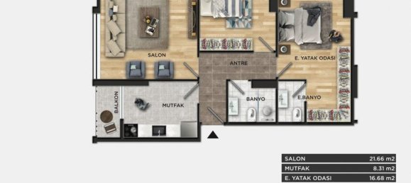 2 rooms Apartment in Beylikduezue, Turkey No. 9946 20