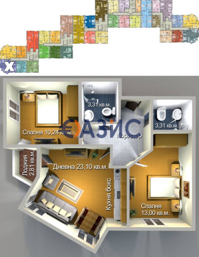 2 bedrooms Apartment in Burgas, Bulgaria No. 506