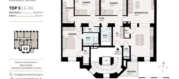 5 rooms Apartment in Leopoldstadt, Austria No. 226983 13