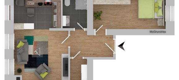 2-salle Appartement à Chemnitz, Germany No. 61362 8