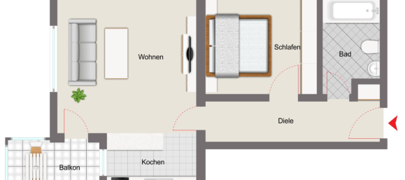 Apartamento de 2 habitaciónes en Neu-Ulm, Germany No. 346596 3