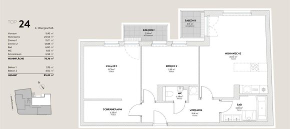 Apartamento de 3 habitaciónes en Hernals, Austria No. 242347 13