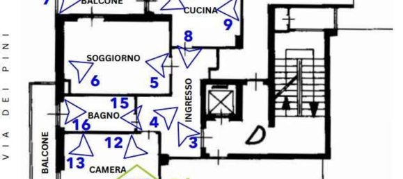 3 rooms Apartment in Melegnano, Italy No. 4659 7