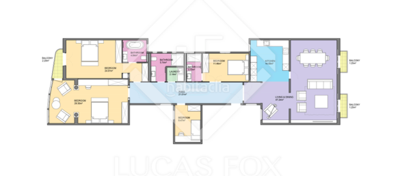 4 غرف نوم شقة في Eixample, Spain رقم 58666 46